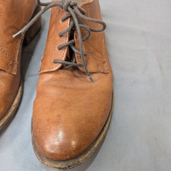 Frye Womens Carson Lace Up Oxford Shoes Brown Leather Size 8.5 - Picture 4 of 11